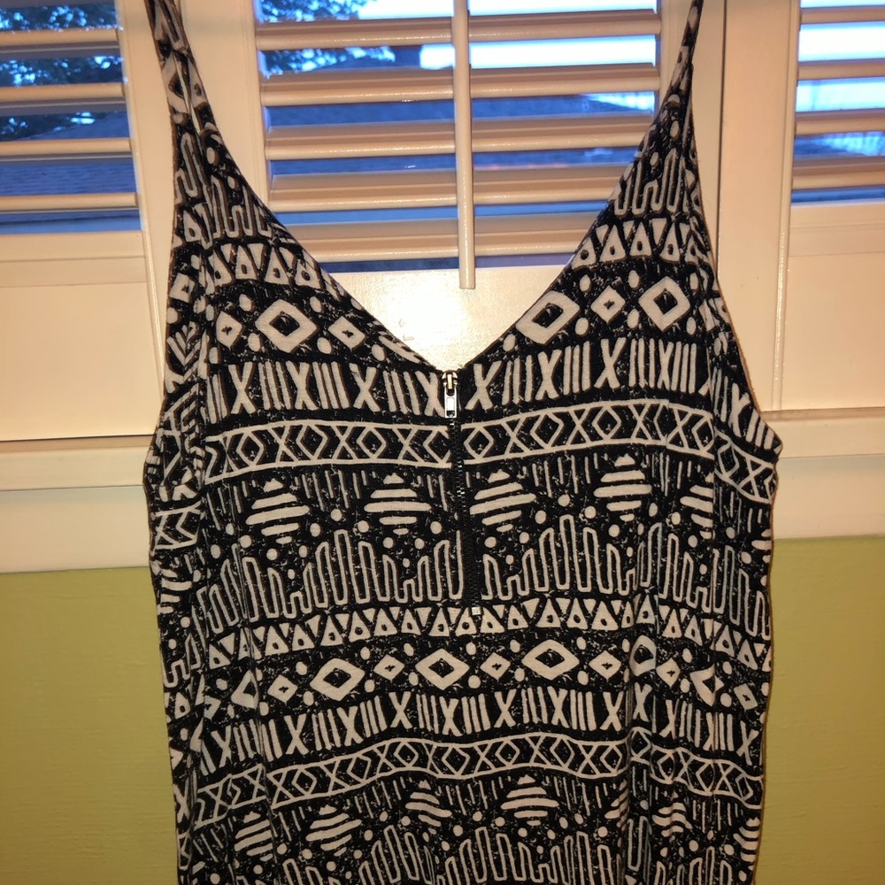 Urban Outfitters black and white Aztec tank